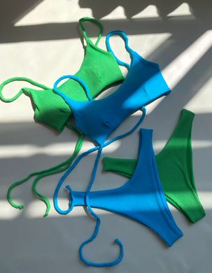 Góra kostiumu kąpielowego Reef zielony błyszczący biflex ze sznurowaniem z tyłu 019/1-10/1-1 obraz
