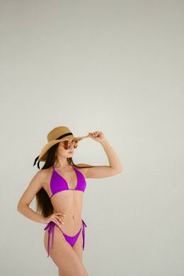 Góra kostiumu kąpielowego Chile fioletowy z wiązaniami 001/1-06-1 obraz