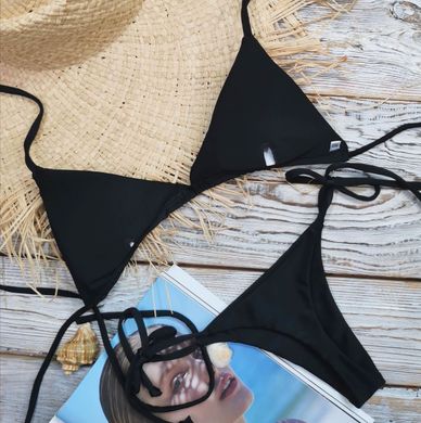 Dół stroju kąpielowego Chile bikini czarny z wiązaniami 001/2-1-1 obraz