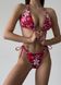 Góra kostiumu kąpielowego Maui bikini z wiązaniami nadruk czerwone kwiaty 021/1-41-1 obraz 1