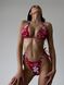Góra kostiumu kąpielowego Maui bikini z wiązaniami nadruk czerwone kwiaty 021/1-41-1 obraz 2