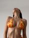 Góra kostiumu kąpielowego Maui bikini z wiązaniami nadruk żółte kwiaty 021/1-42-1 obraz 1