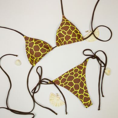 Dół stroju kąpielowego Moana z nadrukiem "Żyrafa" z wiązaniami 013/2-32-1 obraz