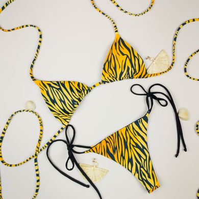 Góra kostiumu kąpielowego Moana z nadrukiem „Tygrys” z wiązaniami 013/1-33-1 obraz