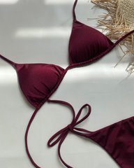 Dół stroju kąpielowego Moana burgundia z brokatem z wiązaniami 013/2-31-1 obraz
