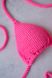 Góra kostiumu kąpielowego bikini różowy z wiązaniami 011/1-07-1 obraz 2