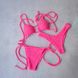 Góra kostiumu kąpielowego bikini różowy z wiązaniami 011/1-07-1 obraz 4